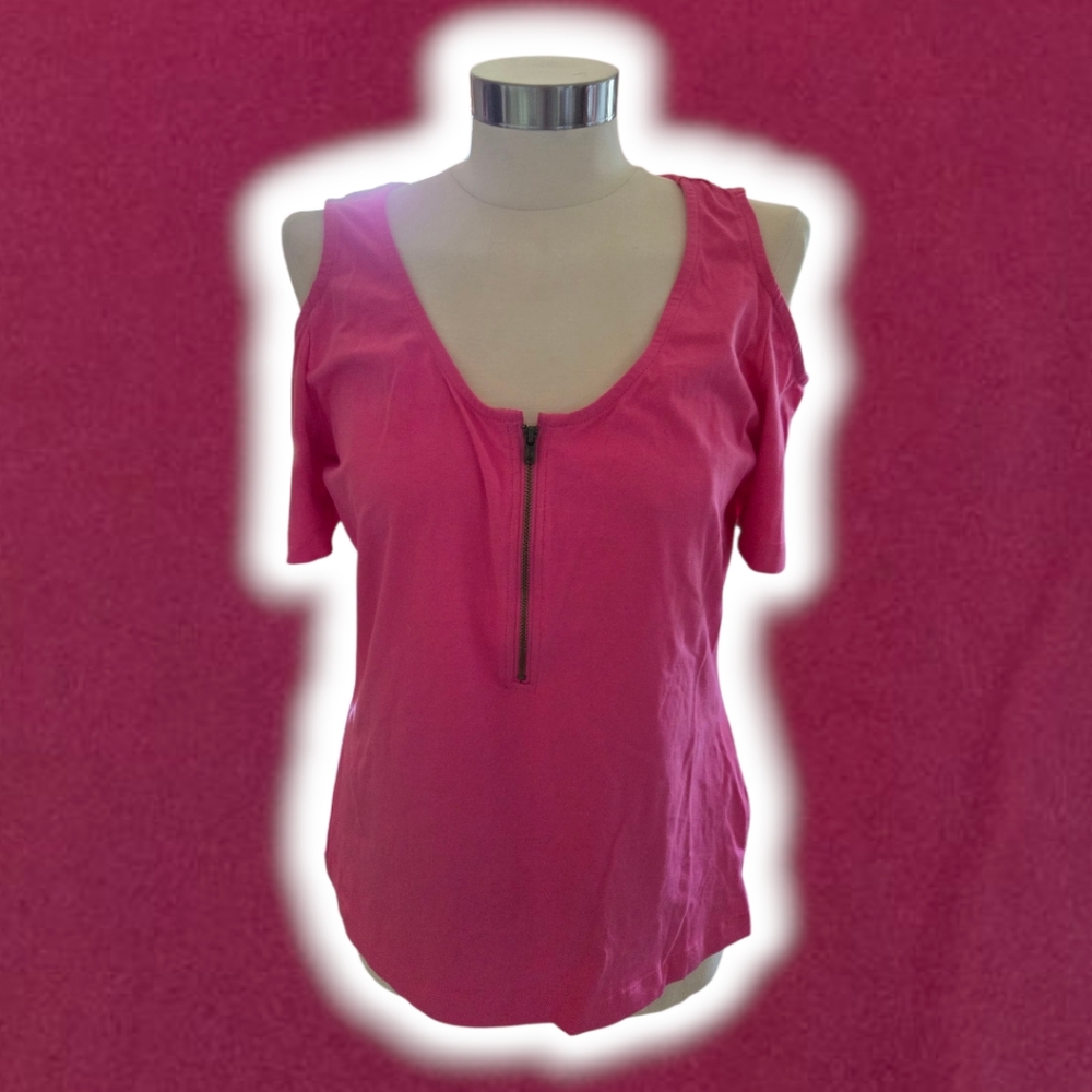 🌻VENUS Pink Tank Top with Front Zipper